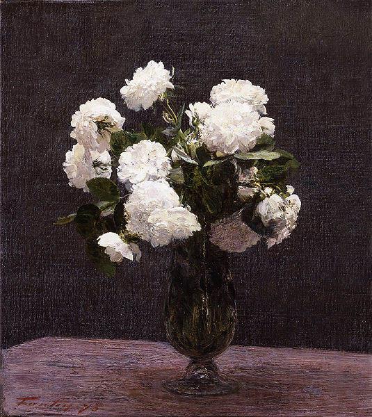 Henri Fantin-Latour White Roses Spain oil painting art